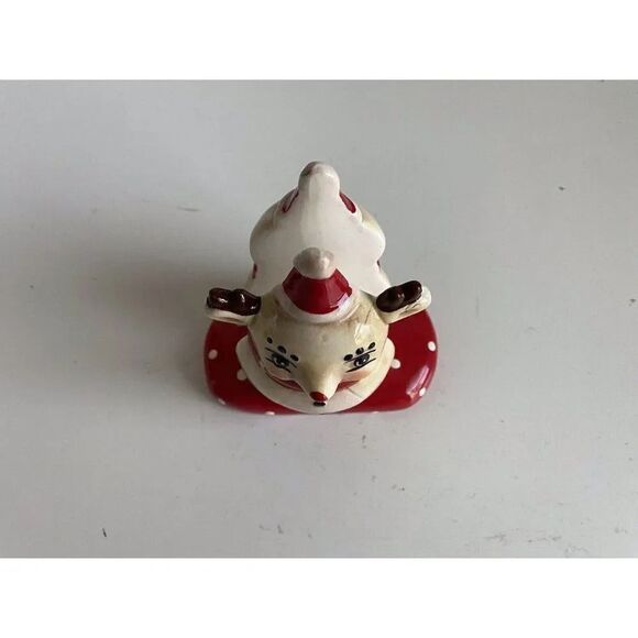 Johanna Parker Christmas Reindeer Ceramic Napkin Holder Holiday NEW - Picture 11 of 14